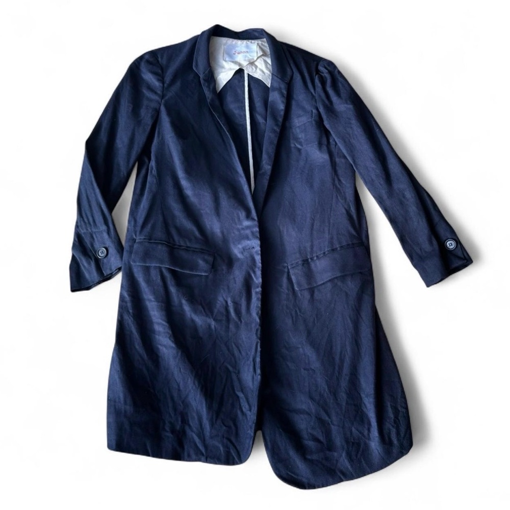 Jucca Italian Women's linen Blazer-Navy Blue
